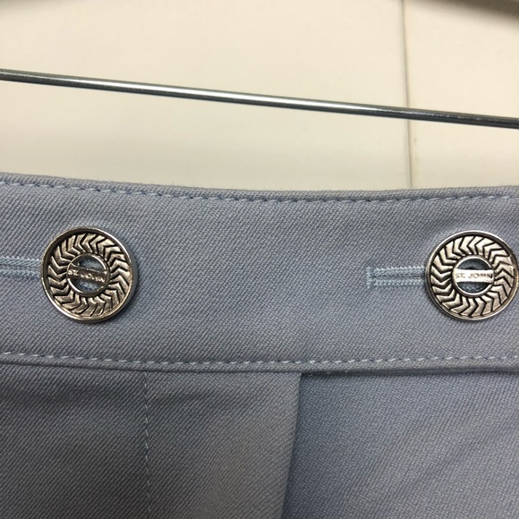 St. John Cropped Trousers Light Blue Straight Leg - Picture 3 of 6